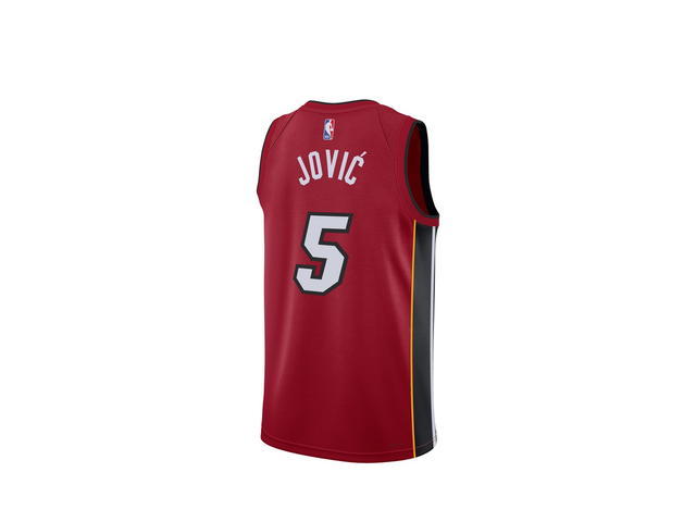 Jordan Jordan Miami Heat Jordan Brand Statement Edition Swingman Jersey - Red - Nikola Jović - Unisex - view 2