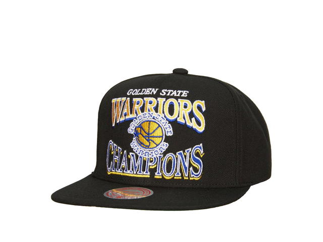 Mitchell & Ness Mitchell & Ness Golden State Warriors Champions Era Hardwood Classics Snapback - Black - view 1