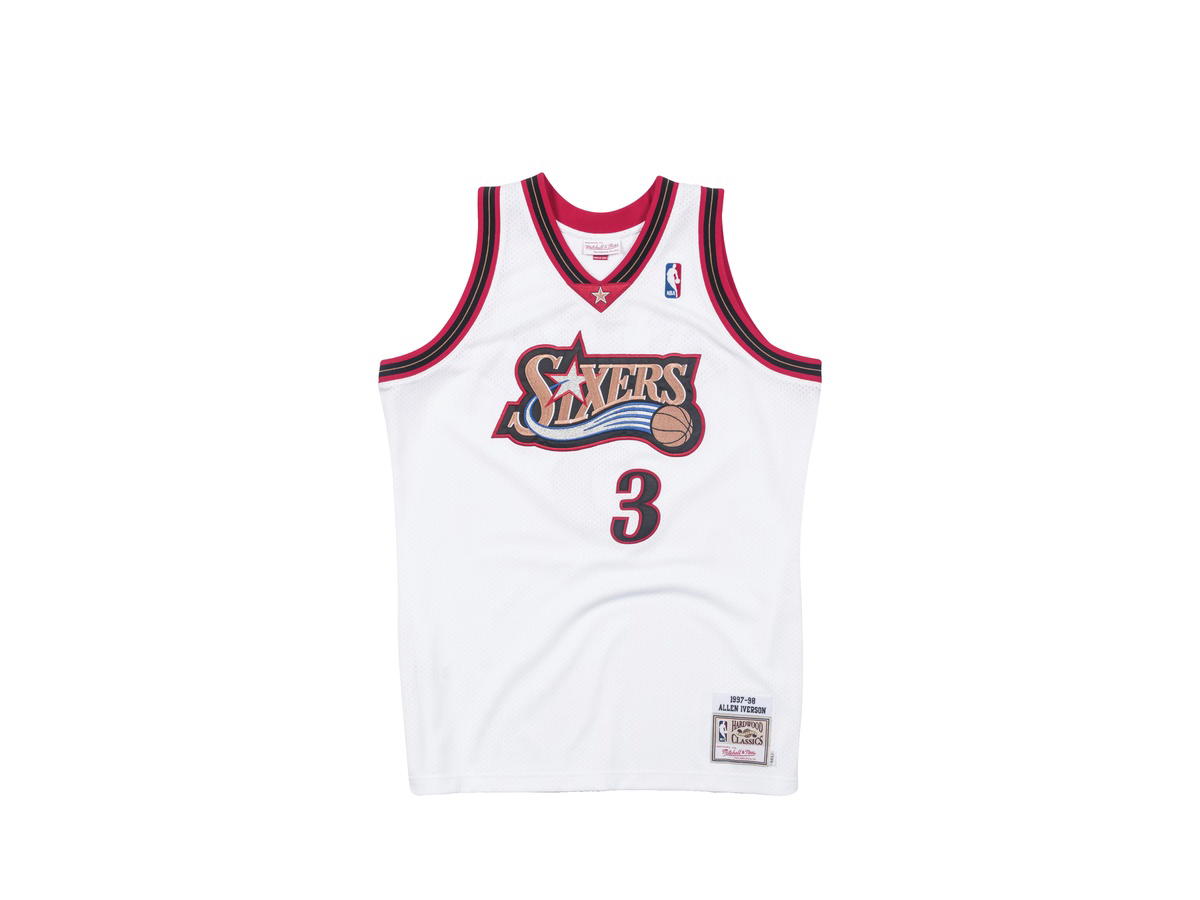 Mitchell & Ness Mitchell & Ness Philadelphia 76ers Allen Iverson 1997 Authentic Jersey - White