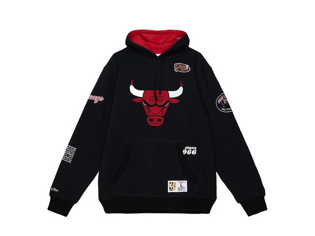 Mitchell & Ness Mitchell & Ness Chicago Bulls Team Origins Fleece Hoodie - Black - Mens - view 1