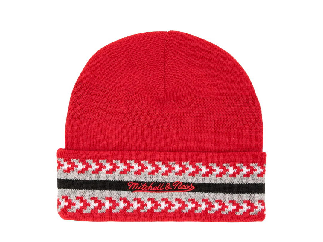 Mitchell & Ness Mitchell & Ness Chicago Bulls Game On Hardwood Classics Knit - Red - Mens