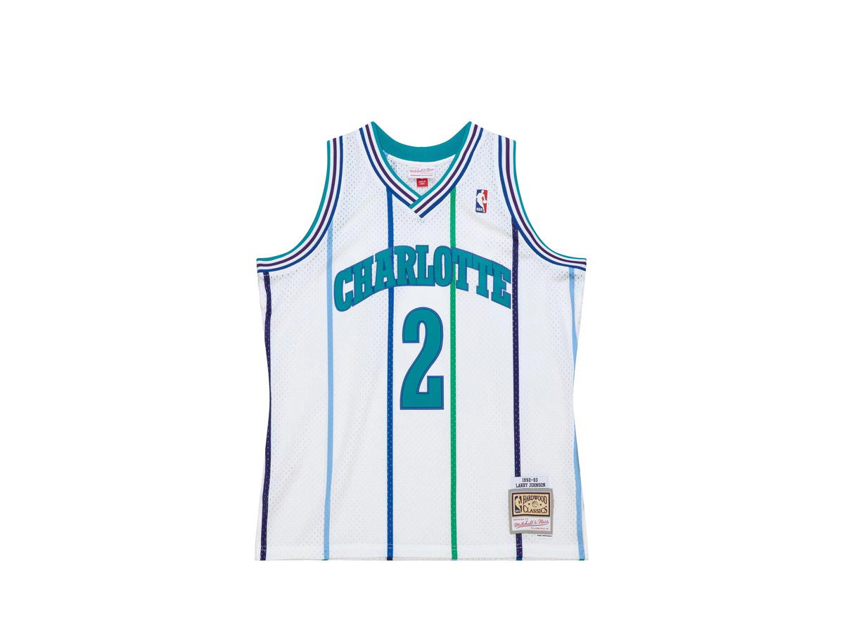 Mitchell & Ness Mitchell & Ness Charlotte Hornets Larry Johnson 1992 Authentic Jersey - White