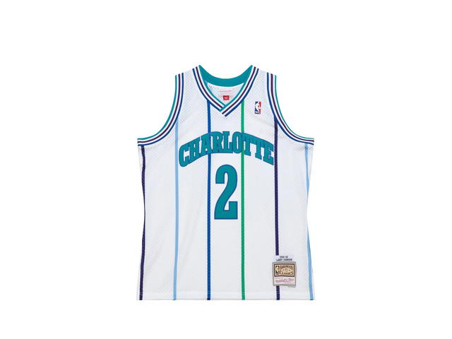 Mitchell & Ness Mitchell & Ness Charlotte Hornets Larry Johnson 1992 Authentic Jersey - White - view 1
