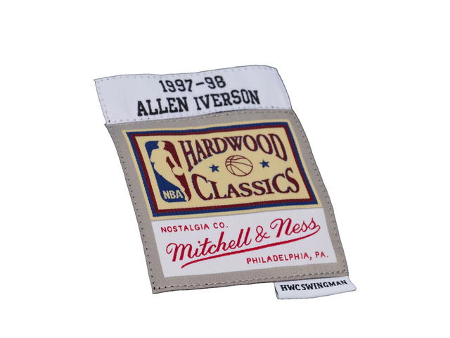 Mitchell & Ness Mitchell & Ness Philadelphia 76ers Allen Iverson 1997 Dark Authentic Jersey - Black - view 7