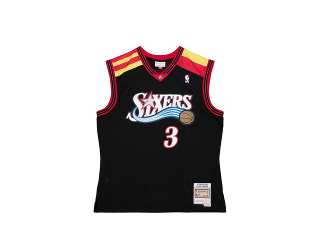 Mitchell & Ness Mitchell & Ness Philadelphia 76ers Allen Iverson 2006 Alternate Spain Authentic Jersey - Black - view 1