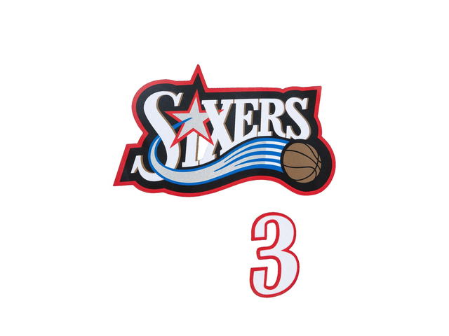 Mitchell & Ness Mitchell & Ness Philadelphia 76ers Allen Iverson 2006 Alternate Spain Authentic Jersey - Black - view 3