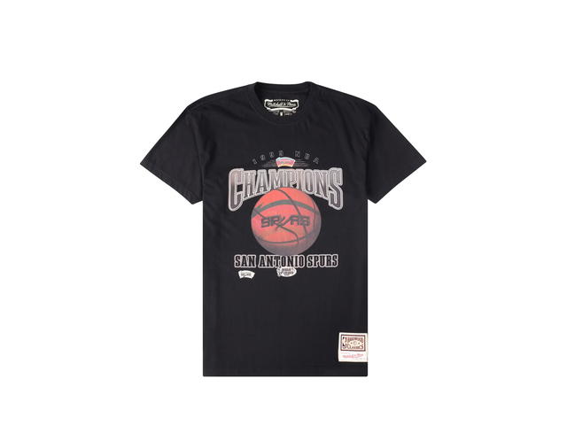 Mitchell & Ness Mitchell & Ness San Antonio Spurs Champions Print T-Shirt - Black - Mens - view 1