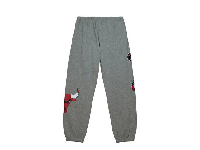 Mitchell & Ness Mitchell & Ness Chicago Bulls City Collection Fleece Pants - Grey Heather - Mens - view 2