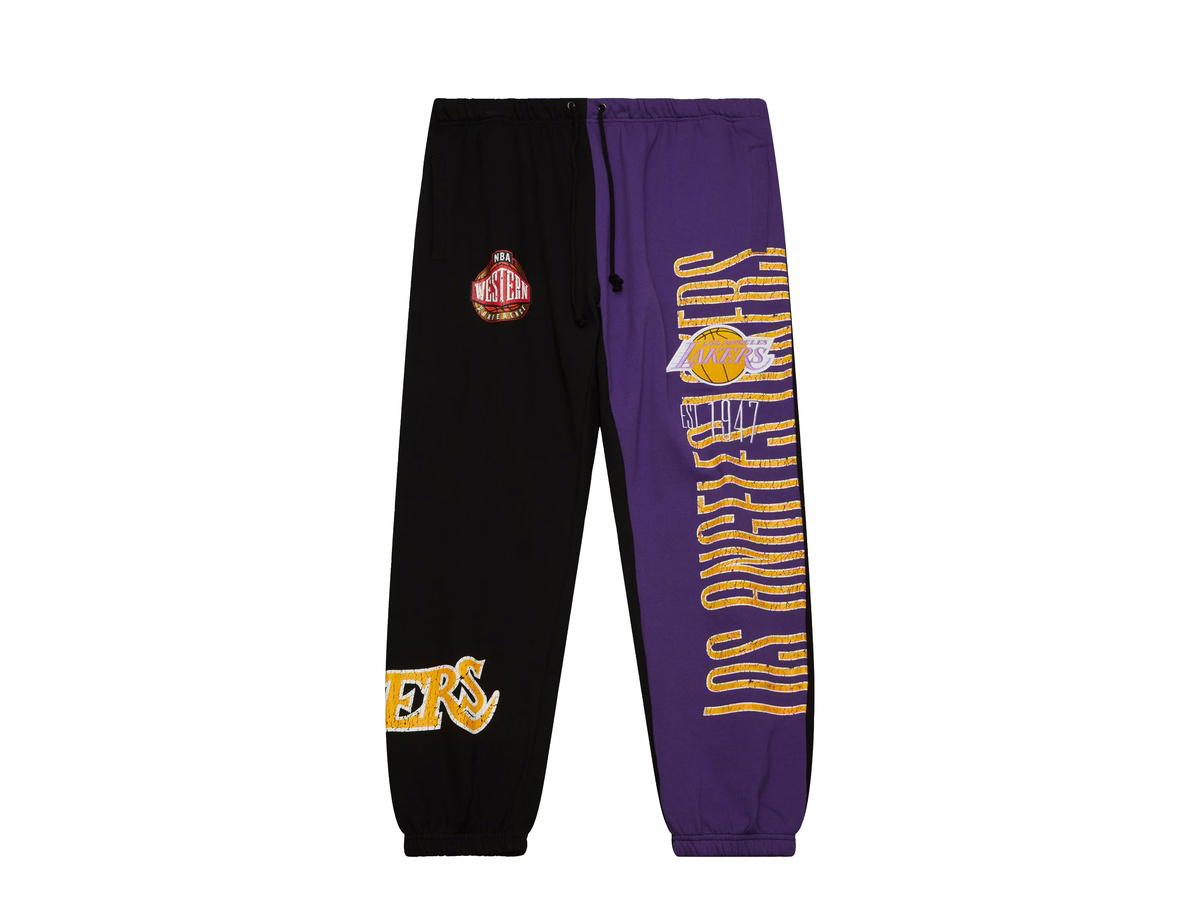 Mitchell & Ness Mitchell & Ness Los Angeles Lakers Team Og 2.0 Fleece Pants - Black - Mens