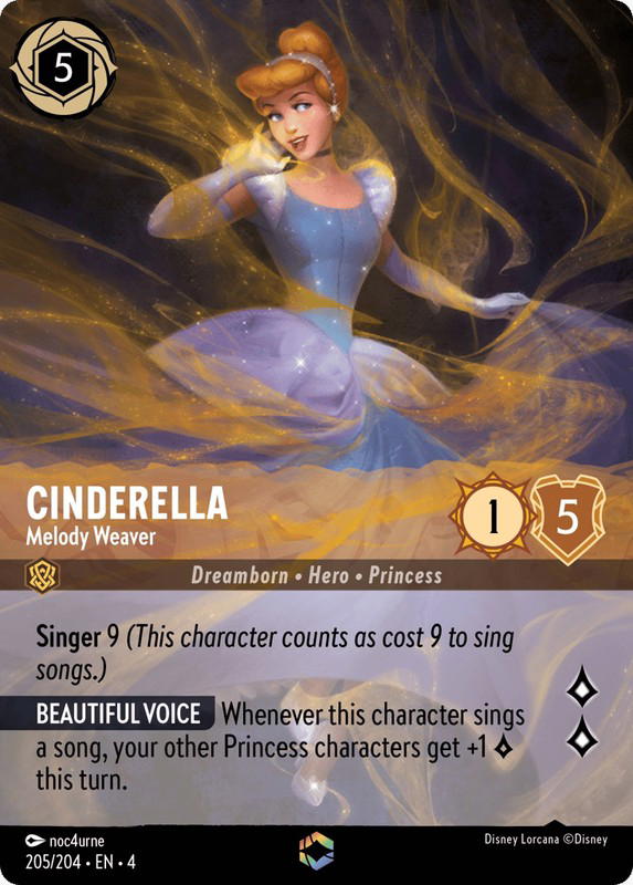 Disney Lorcana Disney Lorcana Cinderella Melody Weaver Enchanted [205/204] Ursula's Return (EN)