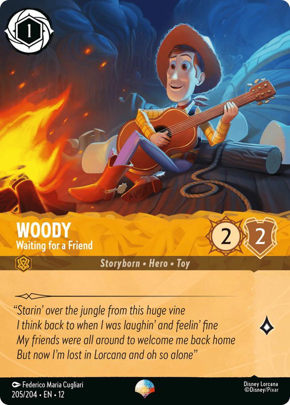 Disney Lorcana Disney Lorcana Woody Waiting for a Friend Epic [205/204] Wilds Unknown (EN)