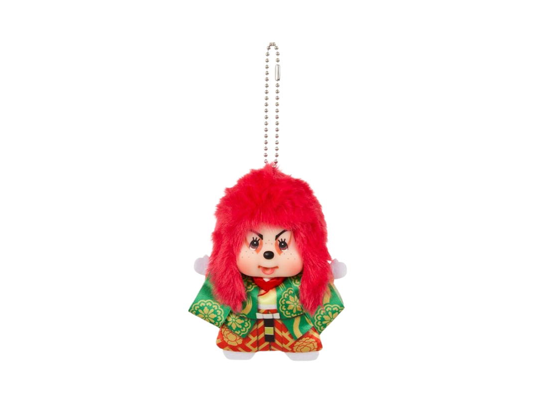 Monchhichi Monchhichi Large Face SS Keychain Kabuki Lion Dance