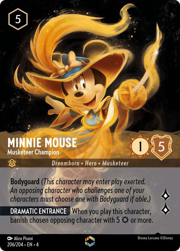 Disney Lorcana Disney Lorcana Minnie Mouse Musketeer Champion Enchanted [206/204] Ursula's Return (EN)