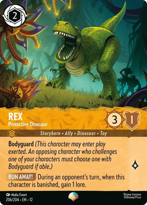 Disney Lorcana Disney Lorcana Rex Protective Dinosaur Epic [206/204] Wilds Unknown (EN)