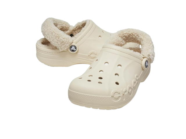 Crocs Crocs Baya Lined Fuzz Strap Clogs White - view 4