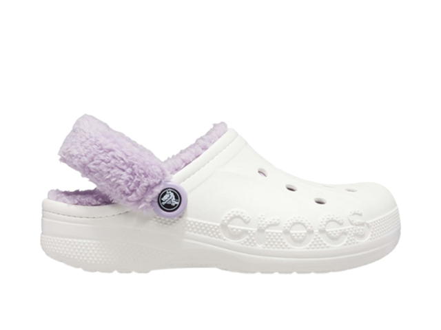 Crocs Crocs Classic Baya Lined Fuzz Strap Clog 'White Lila' - view 1