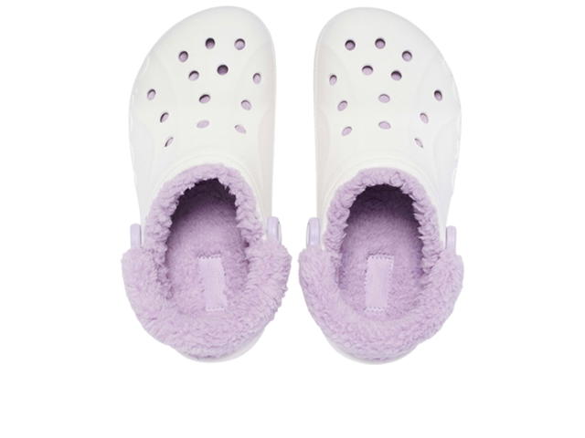 Crocs Crocs Classic Baya Lined Fuzz Strap Clog 'White Lila' - view 2