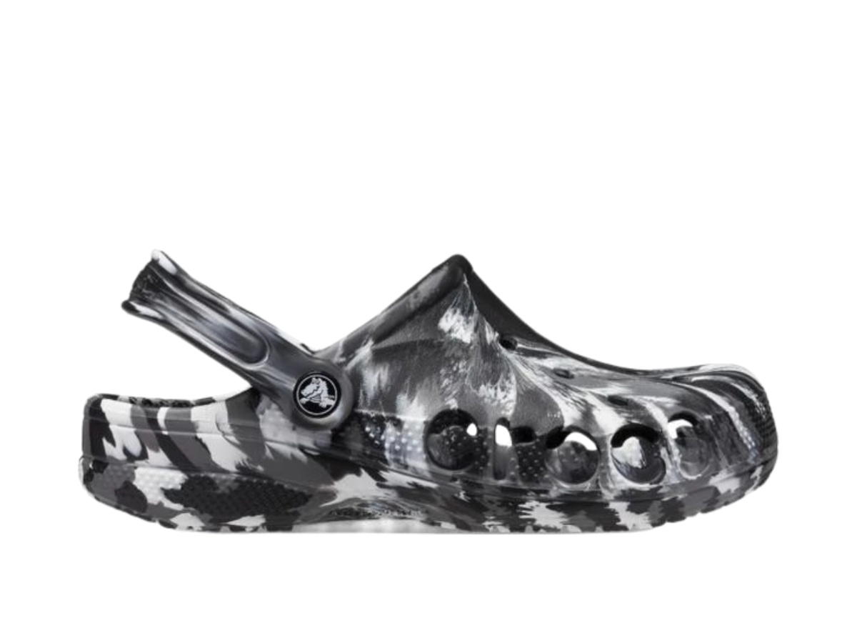 Crocs Crocs Baya Marbled Clog Black White