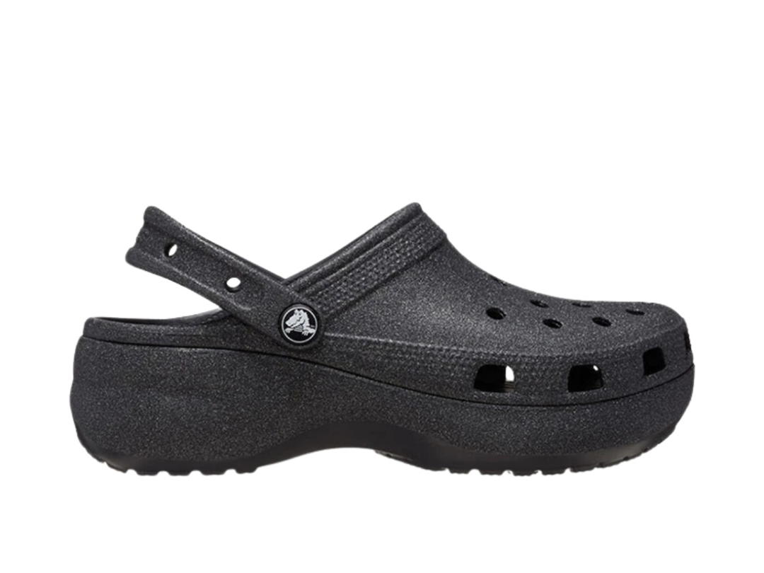 Crocs Crocs Classic Platform Glitter Clog Black (Women's)