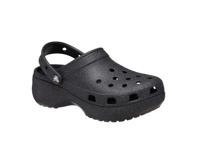 Crocs Crocs Classic Platform Glitter Clog Black (Women's) - view 2