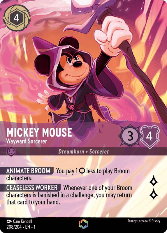Disney Lorcana Disney Lorcana Mickey Mouse Wayward Sorcerer Enchanted [208/204] The First Chapter (EN)