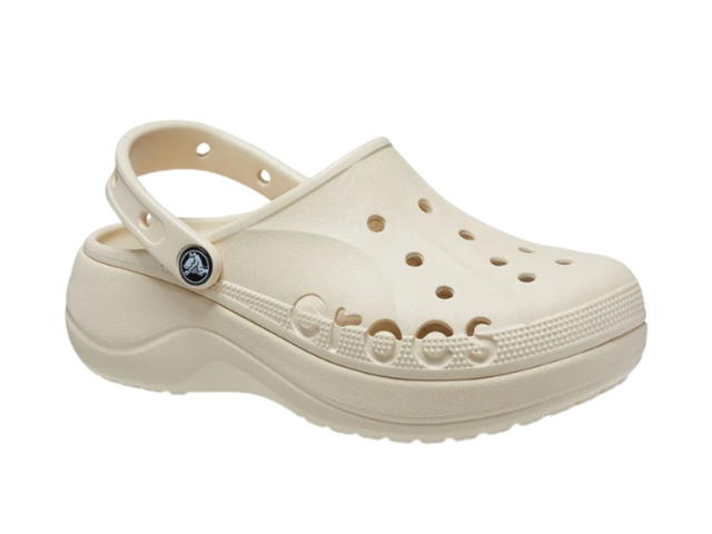 Crocs Crocs Baya Platform Clog Clogs 4.1cm Women's Ecru - view 3
