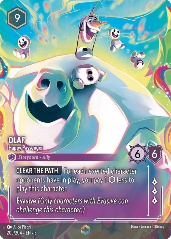 Disney Lorcana Disney Lorcana Olaf Happy Passenger Enchanted [209/204] Shimmering Skies (EN)