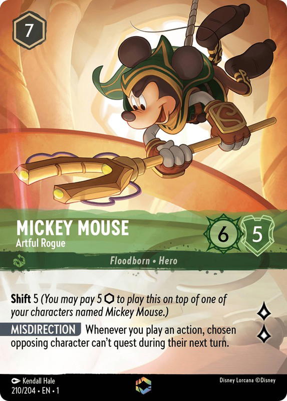 Disney Lorcana Disney Lorcana Mickey Mouse Artful Rogue Enchanted [210/204] The First Chapter (EN)