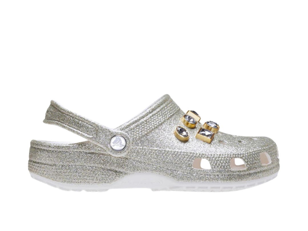Crocs Crocs Classic Glitter Emb Clog Silver