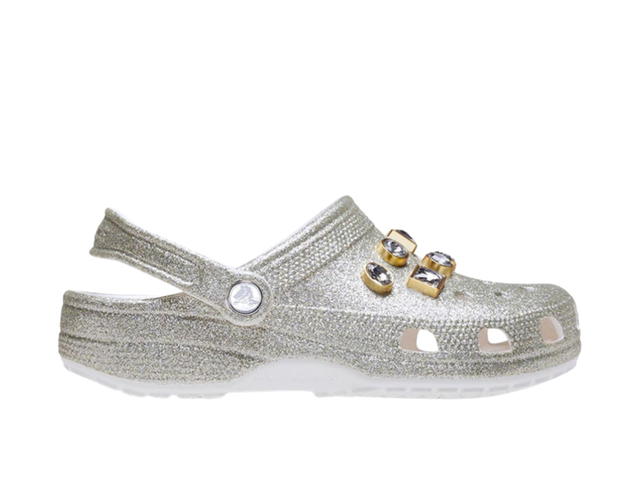 Crocs Crocs Classic Glitter Emb Clog Silver - view 1