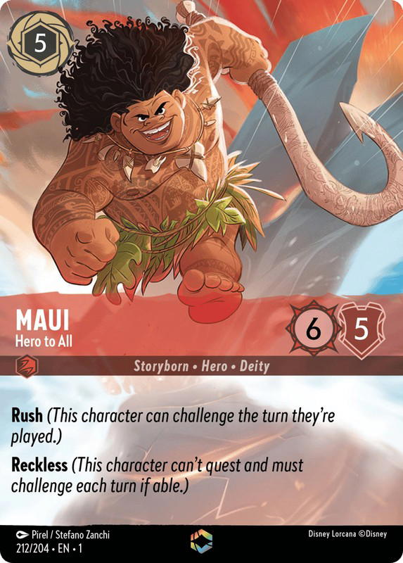 Disney Lorcana Disney Lorcana Maui Hero to All Enchanted [212/204] The First Chapter (EN)