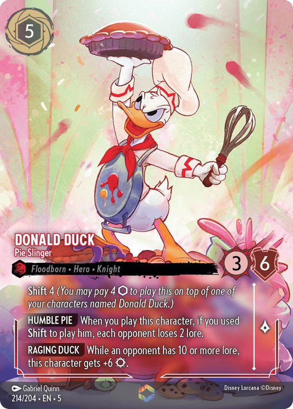 Disney Lorcana Disney Lorcana Donald Duck Pie Slinger Enchanted [214/204] Shimmering Skies (EN)