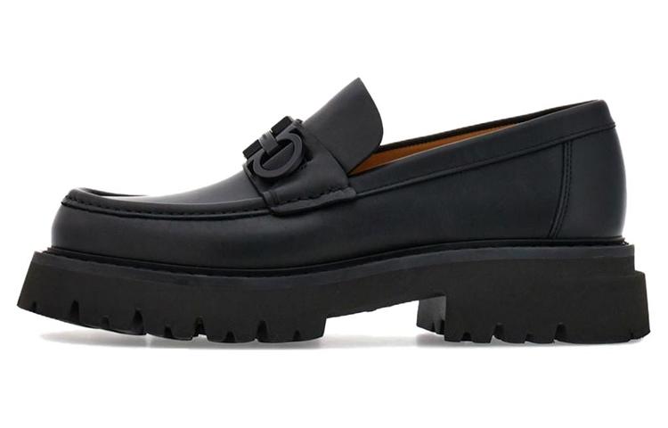 Ferragamo FERRAGAMO Florian Square toe Leather Loafers