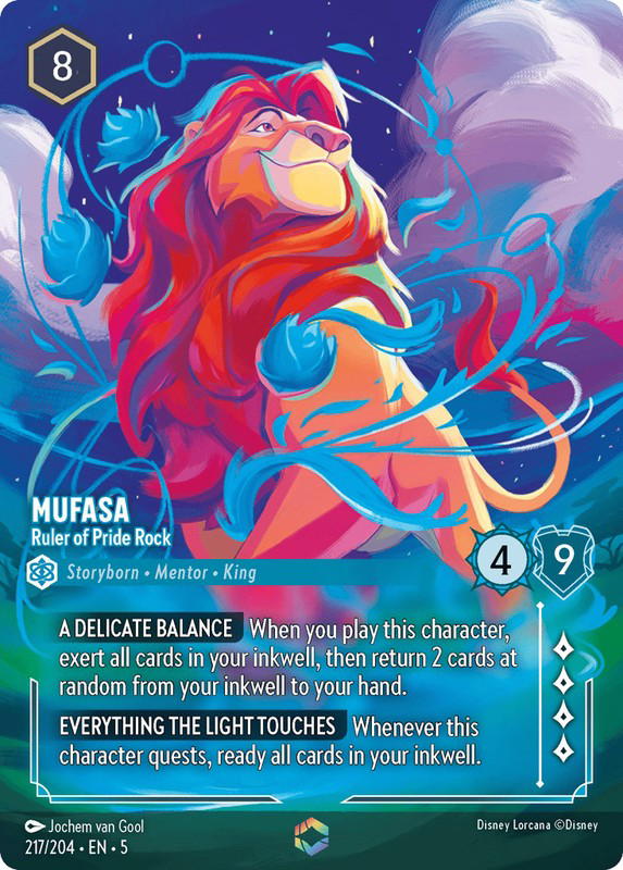 Disney Lorcana Disney Lorcana Mufasa Ruler of Pride Rock Enchanted [217/204] Shimmering Skies (EN)