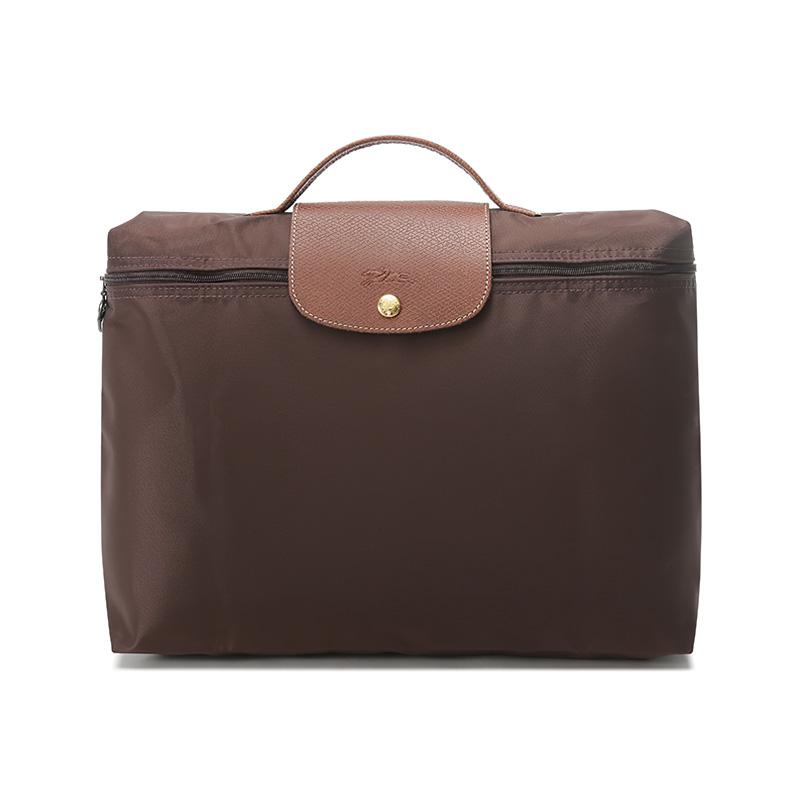 Longchamp Longchamp Fabric Briefcase Laptop Bag Handbag Regular Unisex Tan