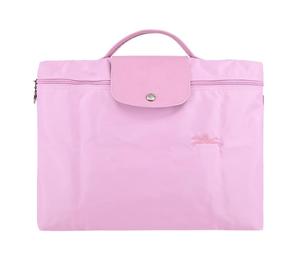 Buy Longchamp Le Pliage Green Cow Leather Trim Document Bag Handbag Briefcase Small Size Women's Pink at Sasom – Authentic and Ready to Ship