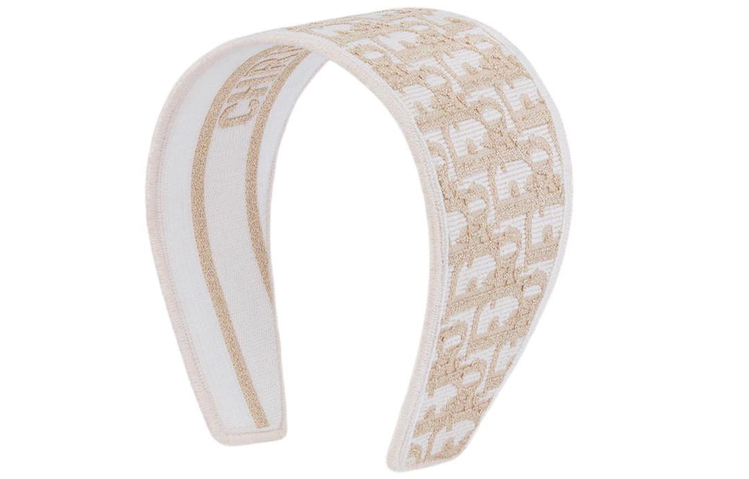 Dior Dior OBLIQUE Hair Bands Women's Gold/White