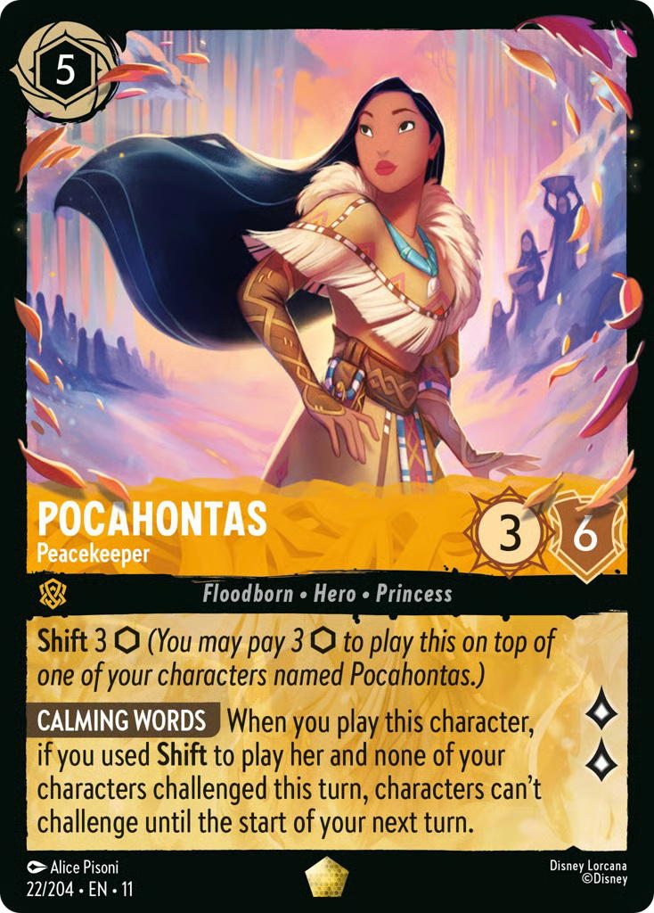 Disney Lorcana Disney Lorcana Pocahontas Peacekeeper L [22/204] Winterspell [Foil] (EN)