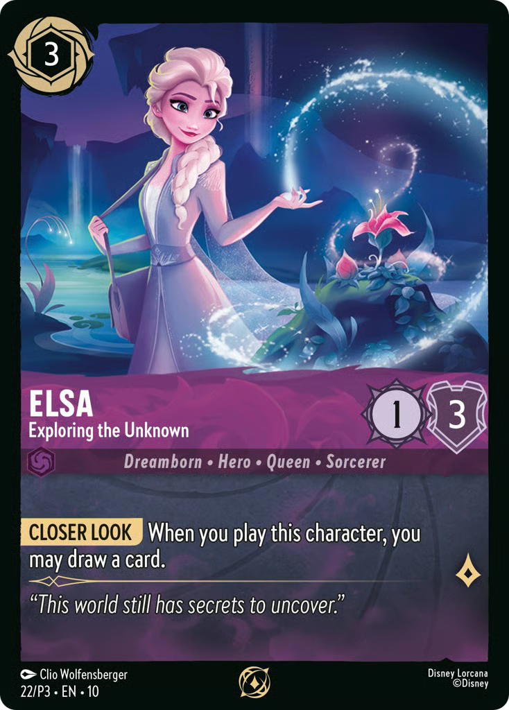 Disney Lorcana Disney Lorcana Elsa Exploring the Unknown Promo [22/P3] Promo Expansion 3 [Foil] (EN)