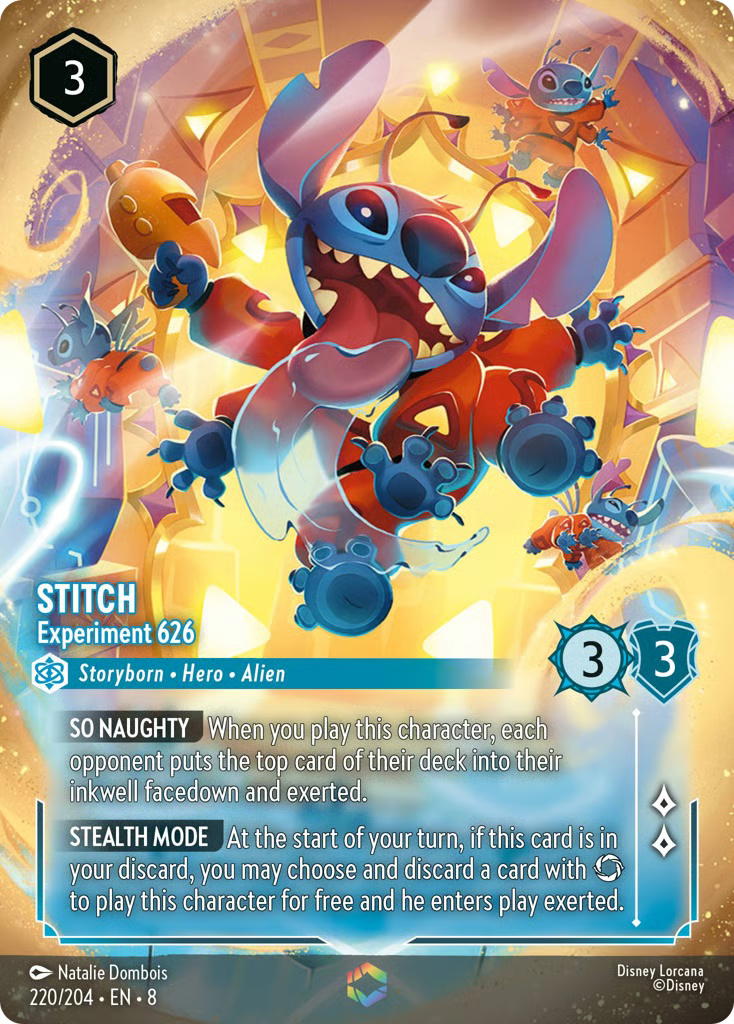 Disney Lorcana Disney Lorcana Stitch Experiment 626 Enchanted [220/204] Reign of Jafar (EN)