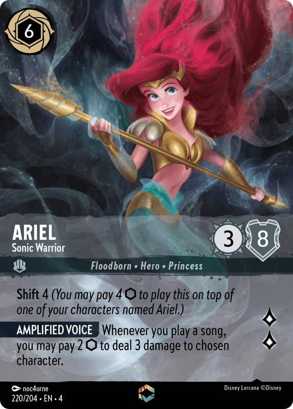 Disney Lorcana Disney Lorcana Ariel Sonic Warrior Enchanted [220/204] Ursula's Return (EN)
