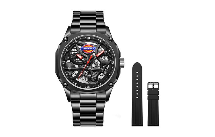 Dickies Dickies Creator Collection Emperor Cool Fit Wrist Watch Mechanical Movement Silicone Strap Cut Out Dial Men's Watches