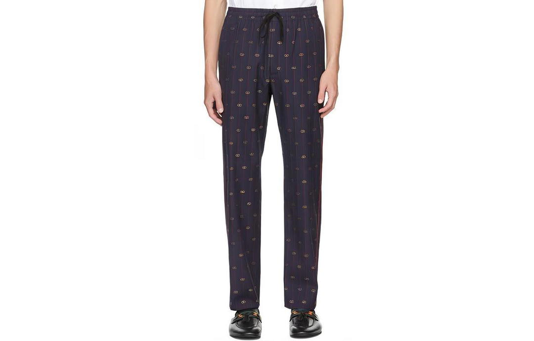 Gucci Gucci Casual Pants Men Marine Blue