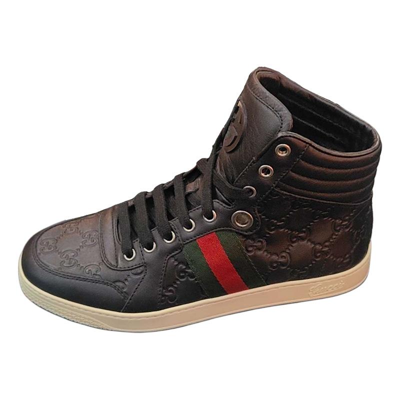 Gucci Gucci High Top Skateboard Shoes Men's Black