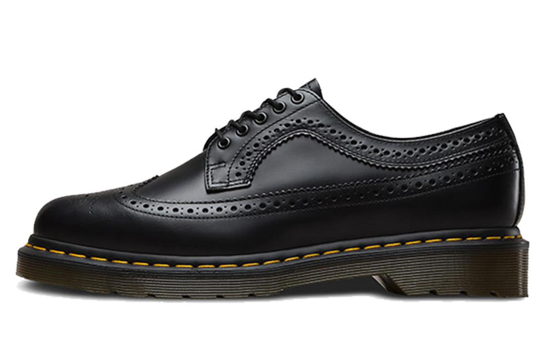 Dr. Martens Dr.Martens 3989 Yellow Stitch Smooth Leather Brogue 'Black'
