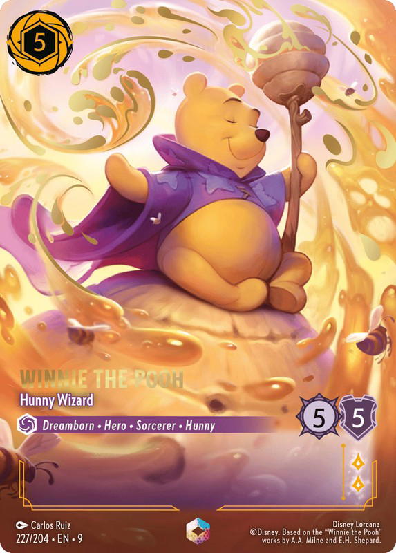 Disney Lorcana Disney Lorcana Winnie the Pooh Hunny Wizard Enchanted [227/204] Fabled (EN)