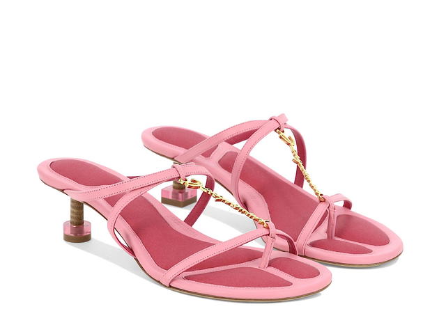Jacquemus Jacquemus Les Sandales Basses Pralu Sandalspink Pelle Di Agnello Cuoio (W) - view 2