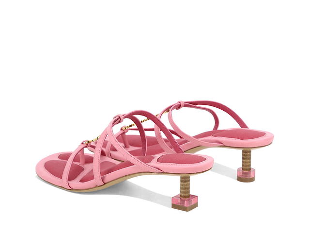 Jacquemus Jacquemus Les Sandales Basses Pralu Sandalspink Pelle Di Agnello Cuoio (W) - view 4