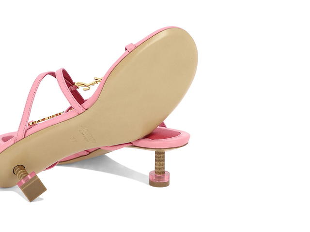 Jacquemus Jacquemus Les Sandales Basses Pralu Sandalspink Pelle Di Agnello Cuoio (W) - view 5
