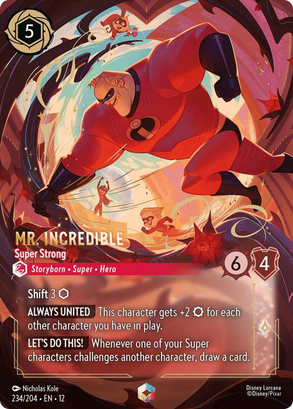 Disney Lorcana Disney Lorcana Mr. Incredible Super Strong Enchanted [234/204] Wilds Unknown (EN)